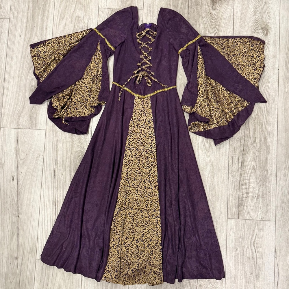 Elegant Renaissance gown - high quality - Etsy - Purple and Gold Women's Dress
